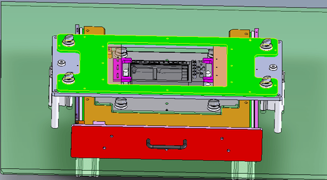 CAD model of DUT fixturing