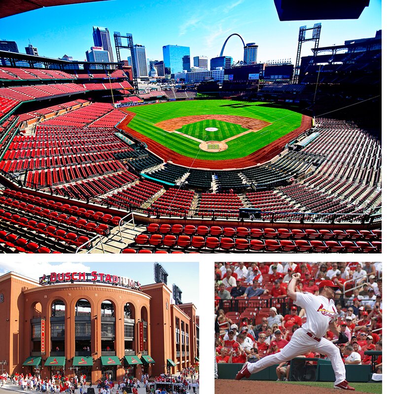 Photos of Busch Stadium, outside Busch Stadium, Cardinals player Jason Isringhausen