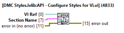 Configure styles for VI