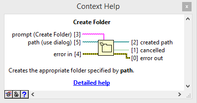 Screenshot of Content Help Create Folder Screen.