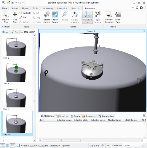 How to create a sequence in PTC Creo Illustrate