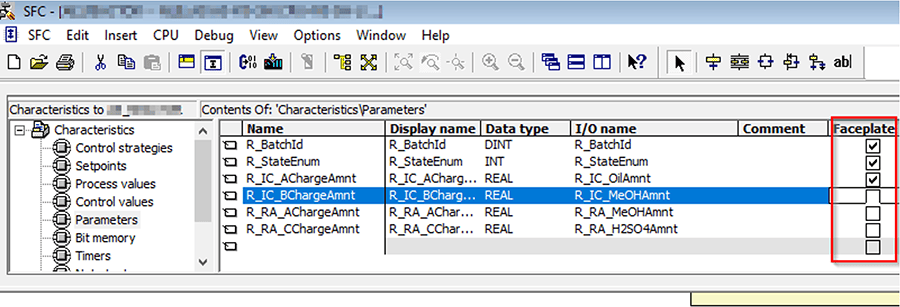 Customizing Parameter characteristics.