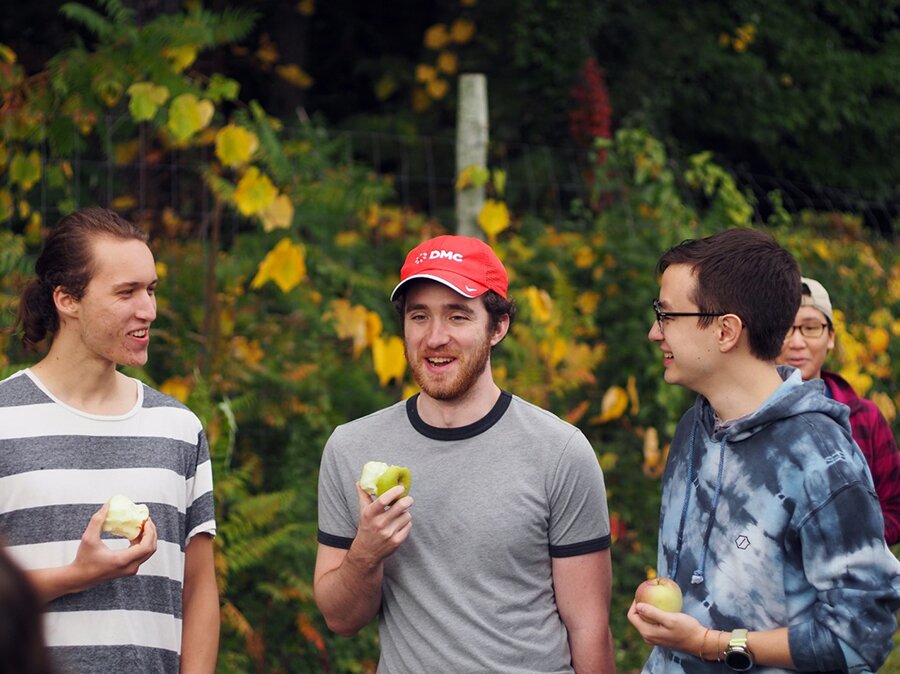 DMC Boston team at the apple orchard