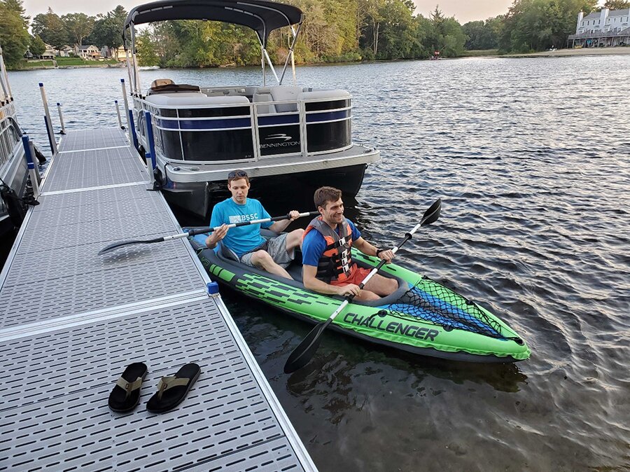 DMC Boston team kayaking