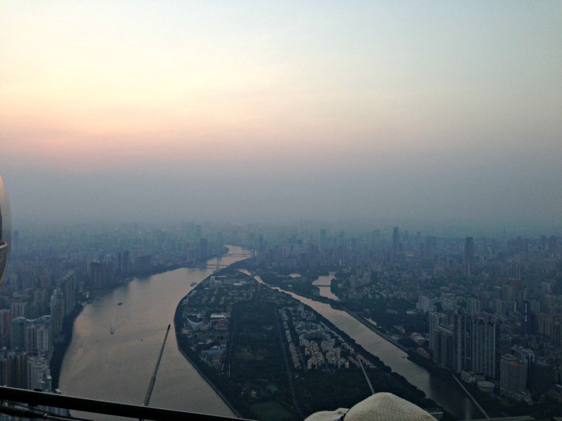 Arieal view of Guangzhou China.