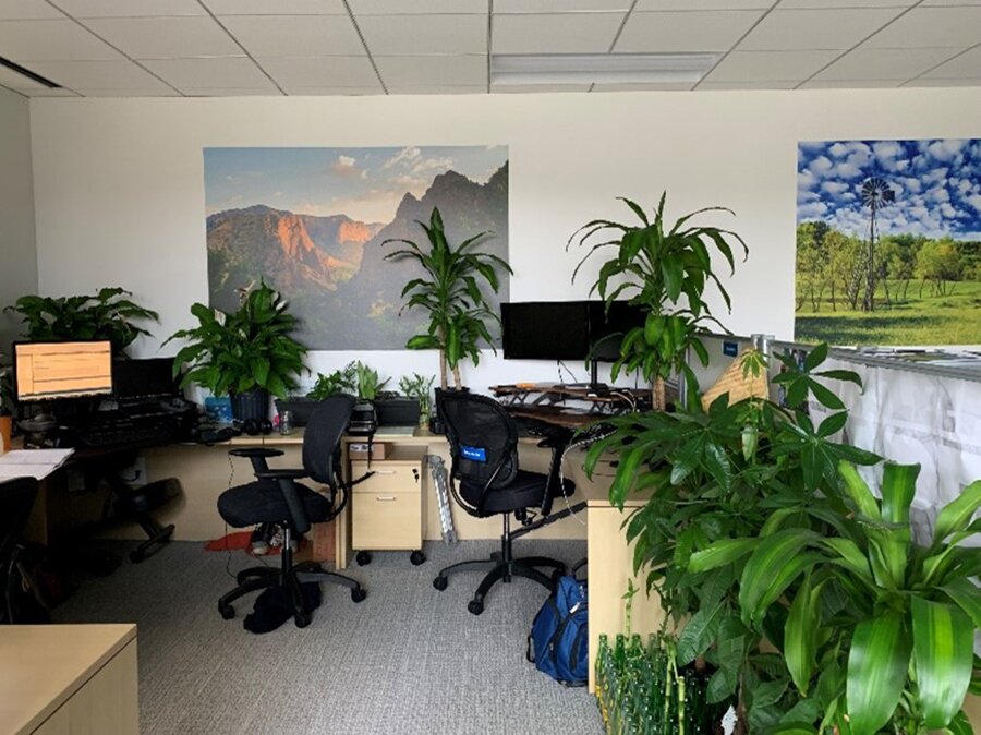 Two office desks at DMC Houston