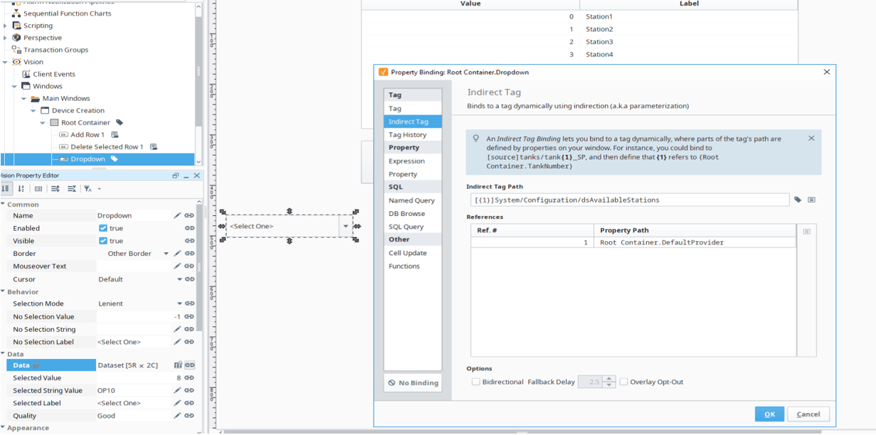 Adding an indirect tag property