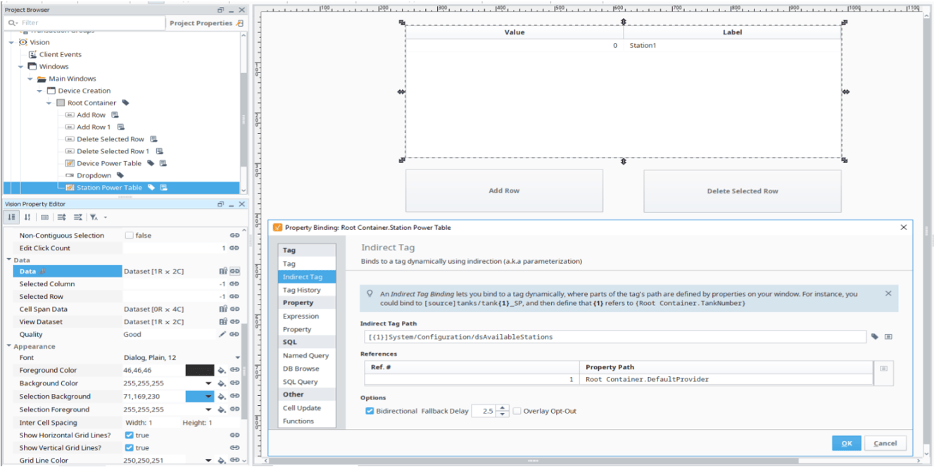 Ignition interface - power table tagging