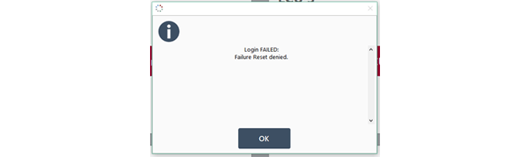 ECU login failed