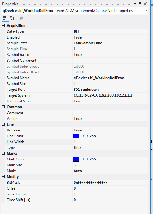 Editing Channel Properties in Visual Studio