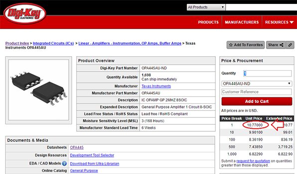 OP Amp from Digi-Key