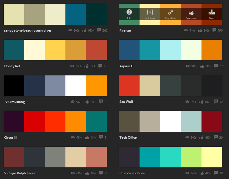 get color palette from image adobe
