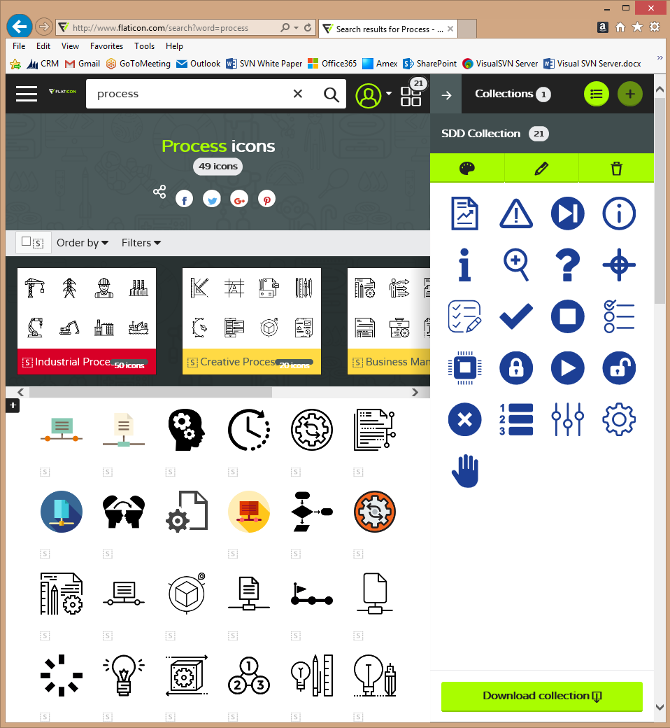 Example of icons from Flaticon that can be used