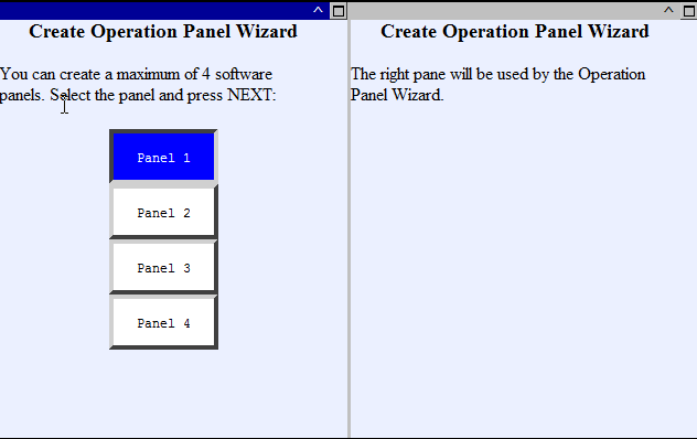 Fanuc Panel Wizard Interface - Panel Selection
