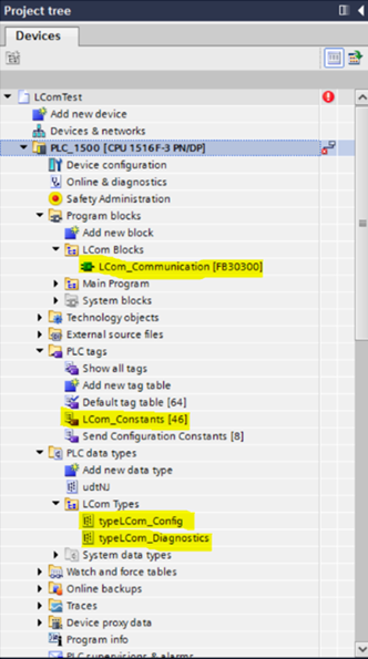Figure 3: Copy library objects to local project