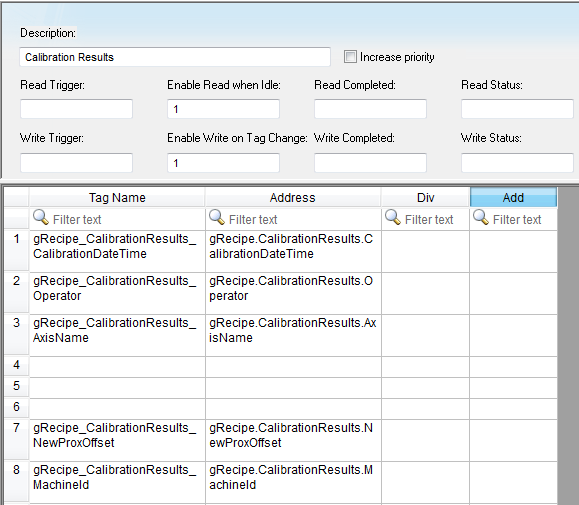 Screenshot of Extra Driver Sheet Configuration