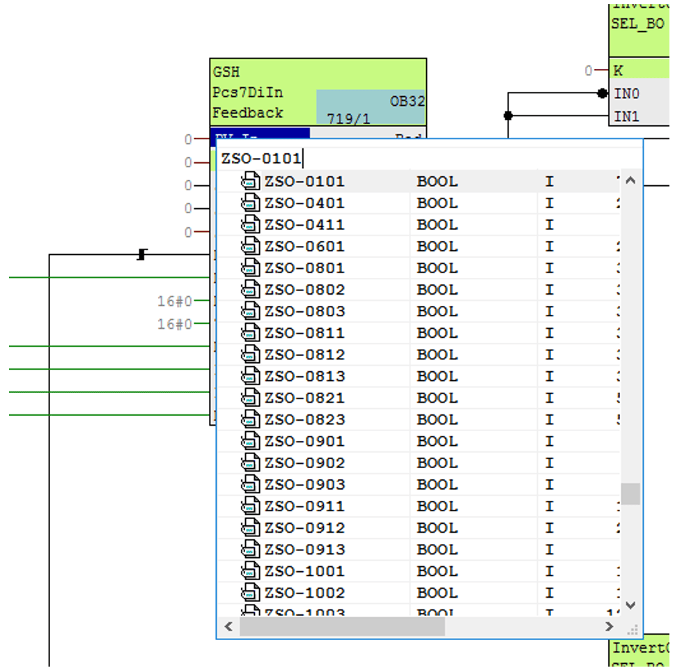 GSH block device symbol table