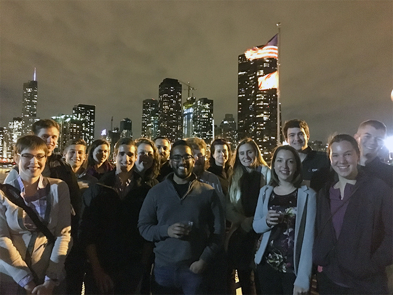 DMC Chicago welcomed new employees on a boat