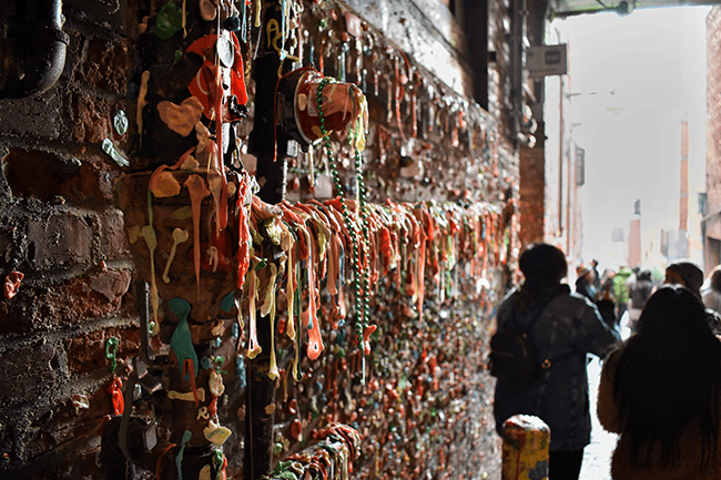 Gum Wall in Post Alley, Seattle