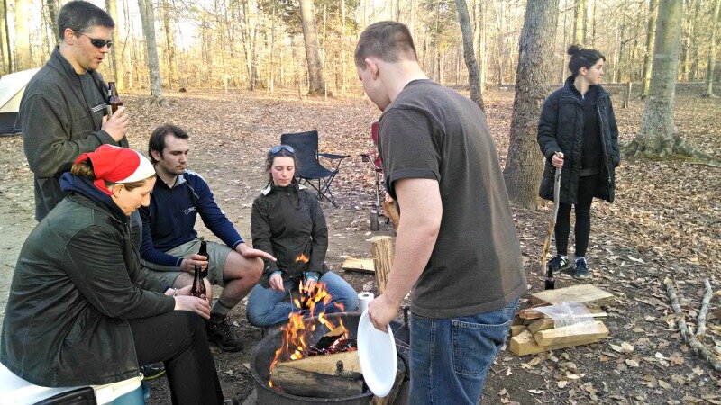 DMC employees cook out in Kentucky.