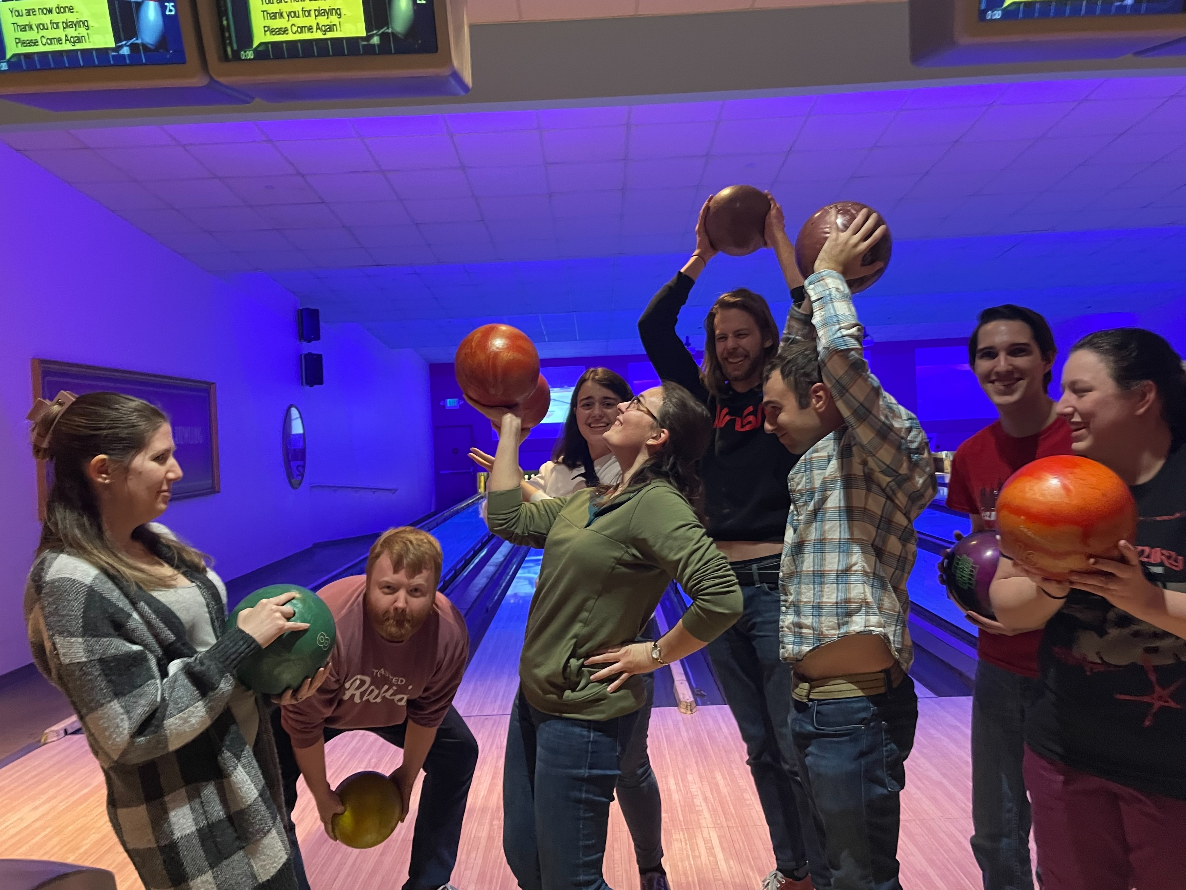 Alex Sabala's bowling welcome party