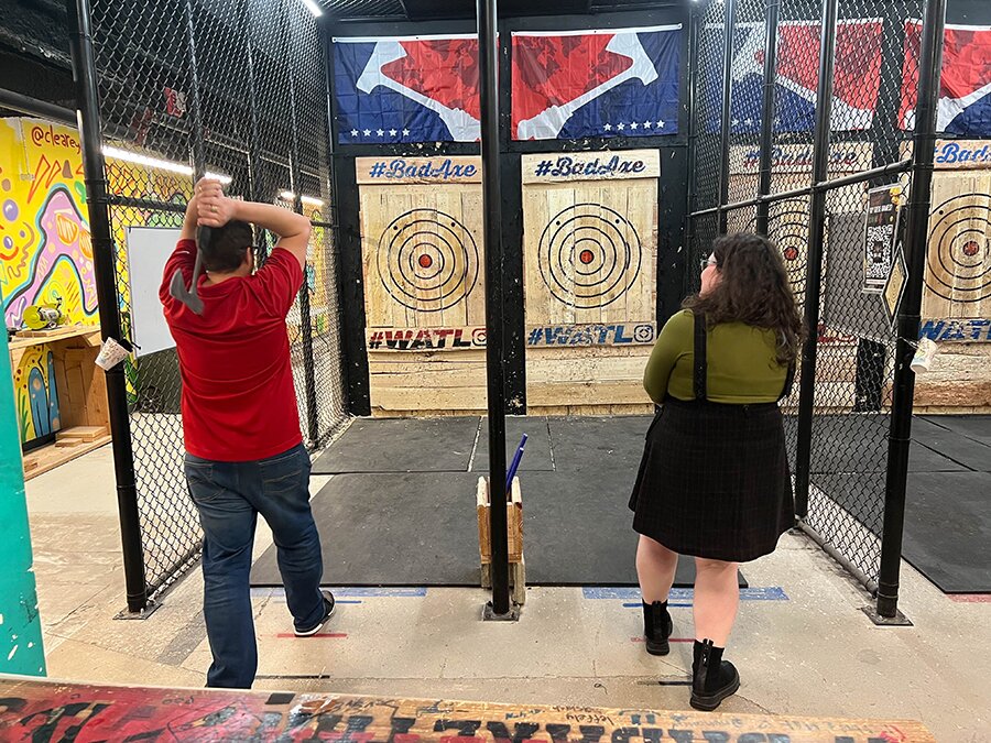 Axe throwing at Bad Axe