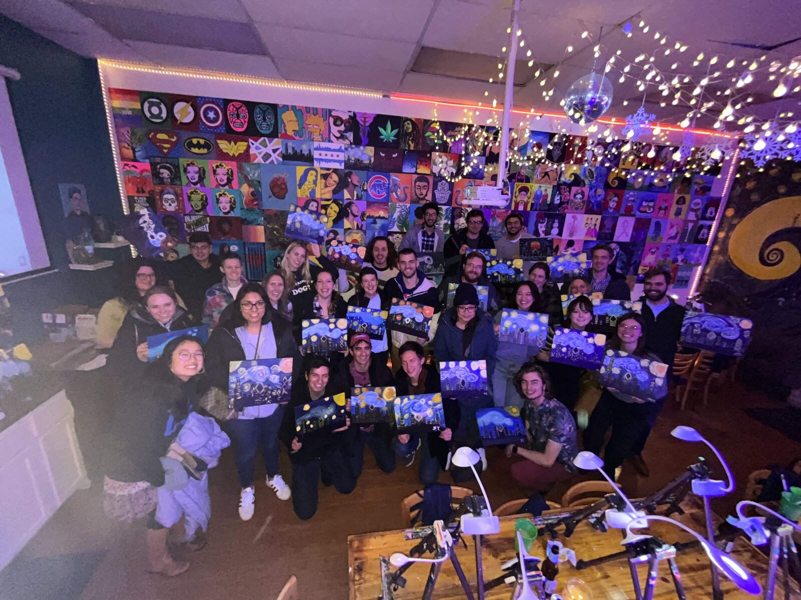 Group photo paint & sip