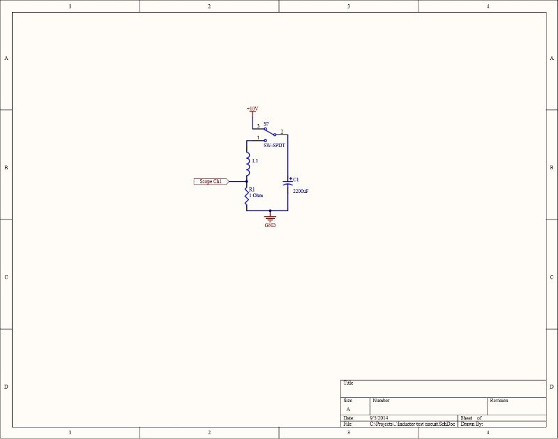 Inductor test schematic