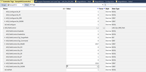 Controller Tags in MagneMotion