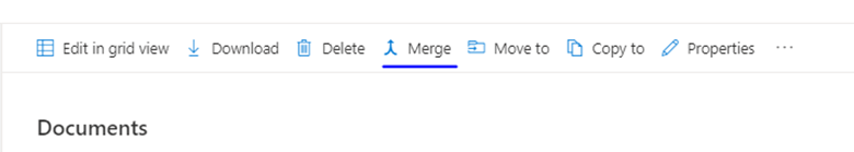 custom merge button using sharepoint framework