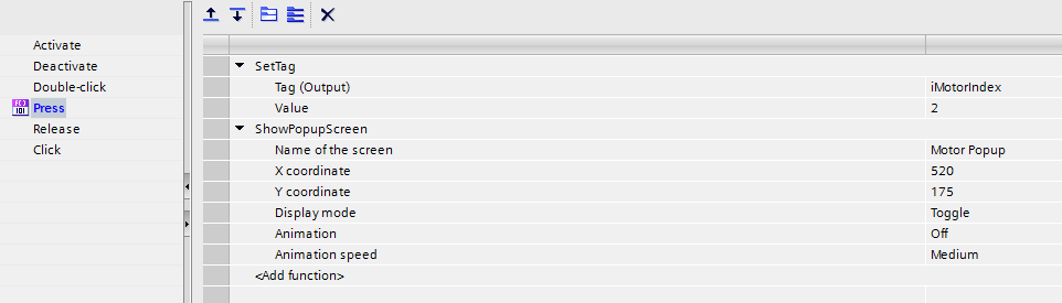 Motor Index Integer in Siemens Portal