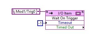 NI 9469 module invoke node for receiving triggers