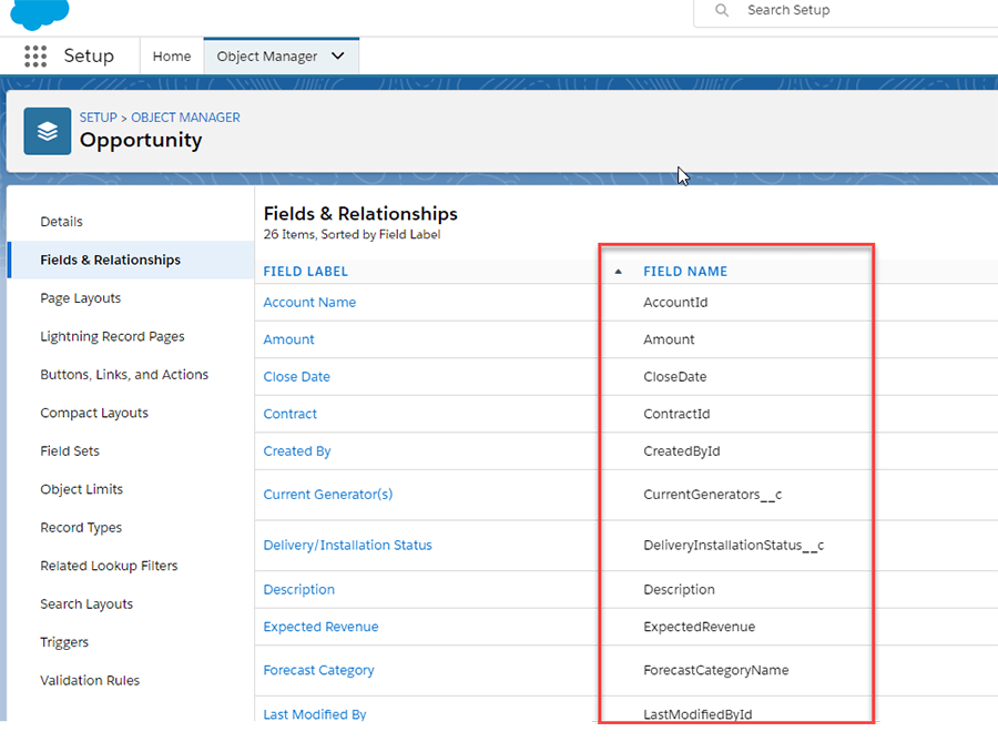 setting up opportunities in salesforce