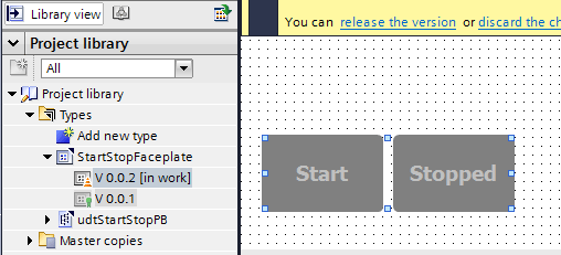 Creating a StartStop property for the Faceplate