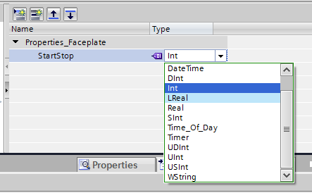 Creating a StartStop property for the Faceplate