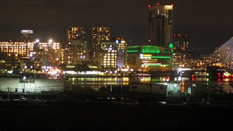 View of Boston from Pier 6 restaurant