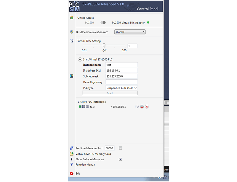 PLCSIM Tip One: Assign Name, IP Address, Subnet Mask, and Start the PLC