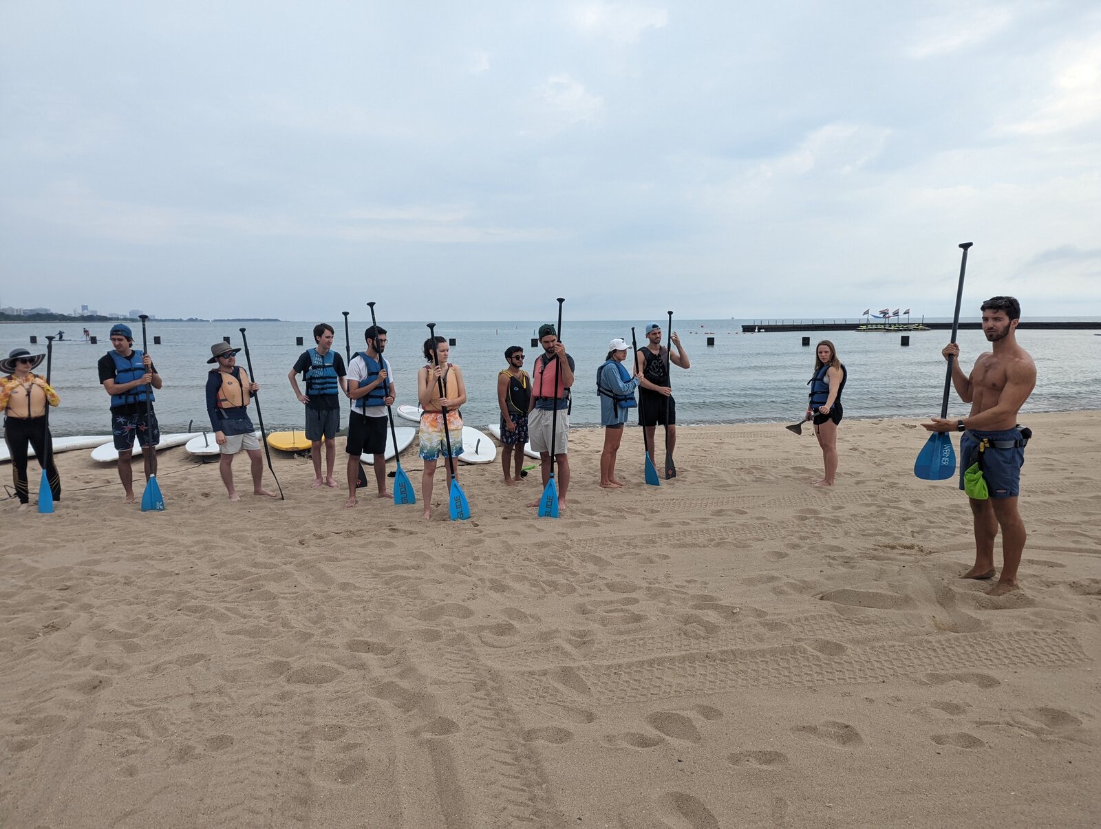 DMC Chicago during paddleboard training