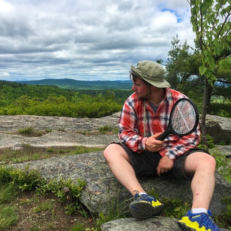 Phil with mosquito swatter.