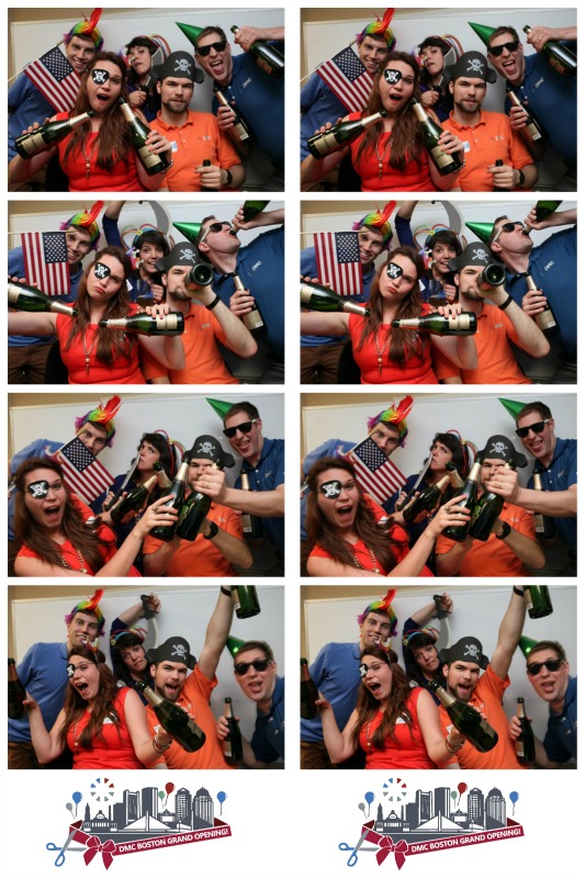 DMC employees get silly in the photo booth.