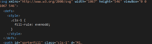 Example of CSV with single element, "sorterFill." Note: that path has been cutoff for conciseness.