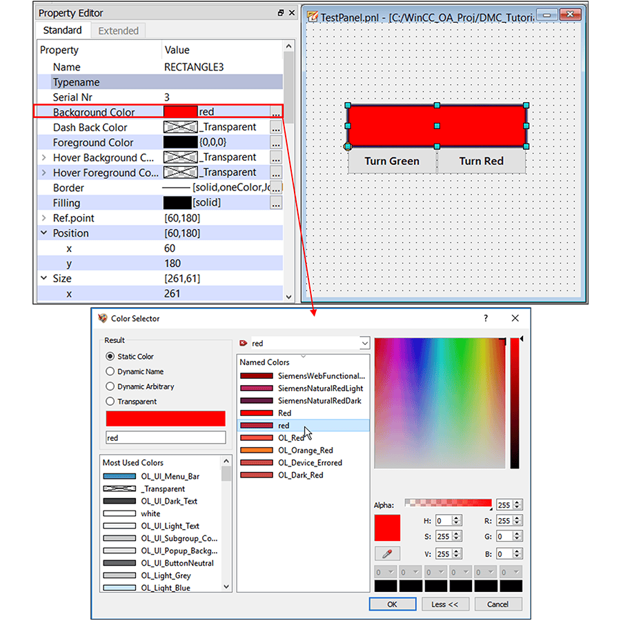 modifying rectangle