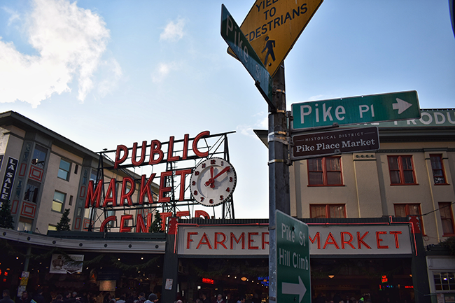 Pike Place Market Sign in Seattle