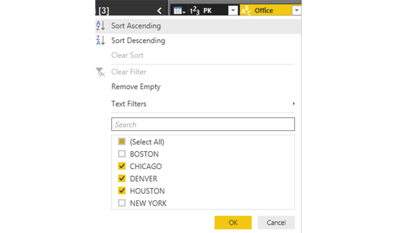 Power BI filter