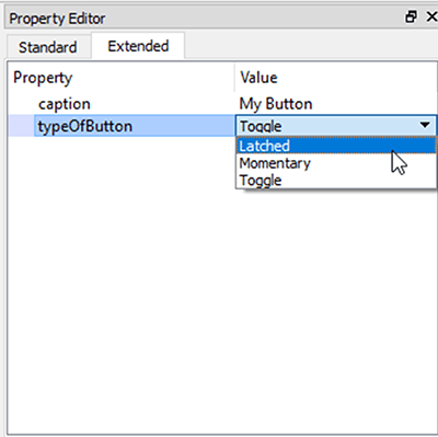 Property editor typeOfButton