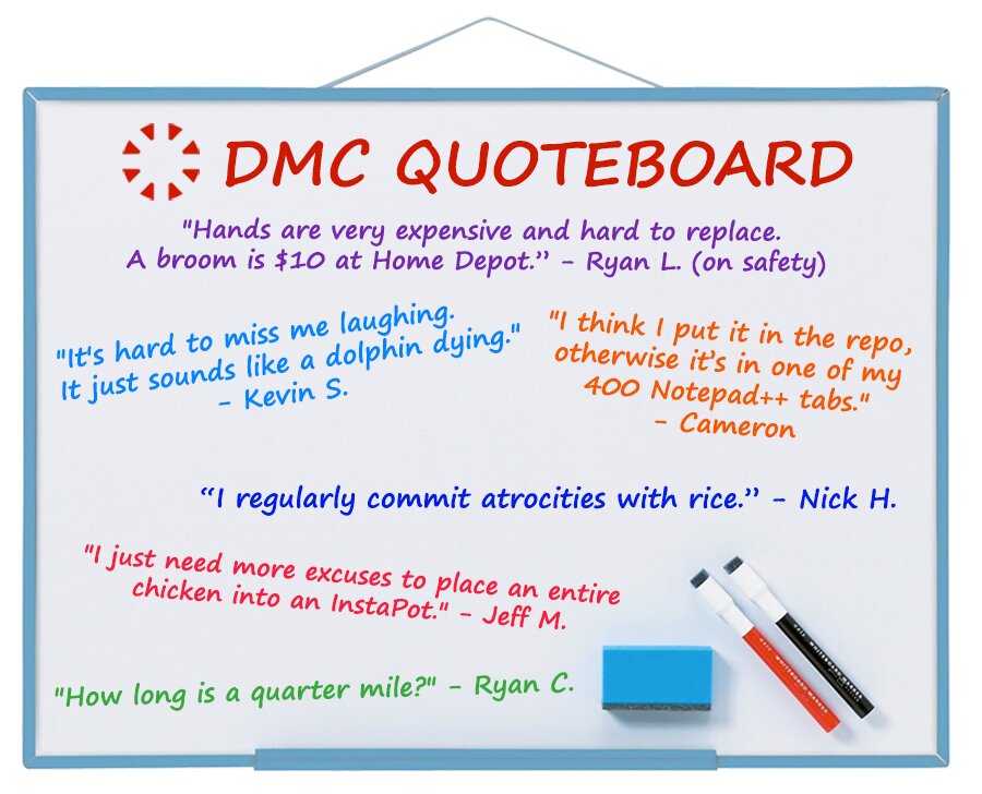 DMC quote board for October 2019