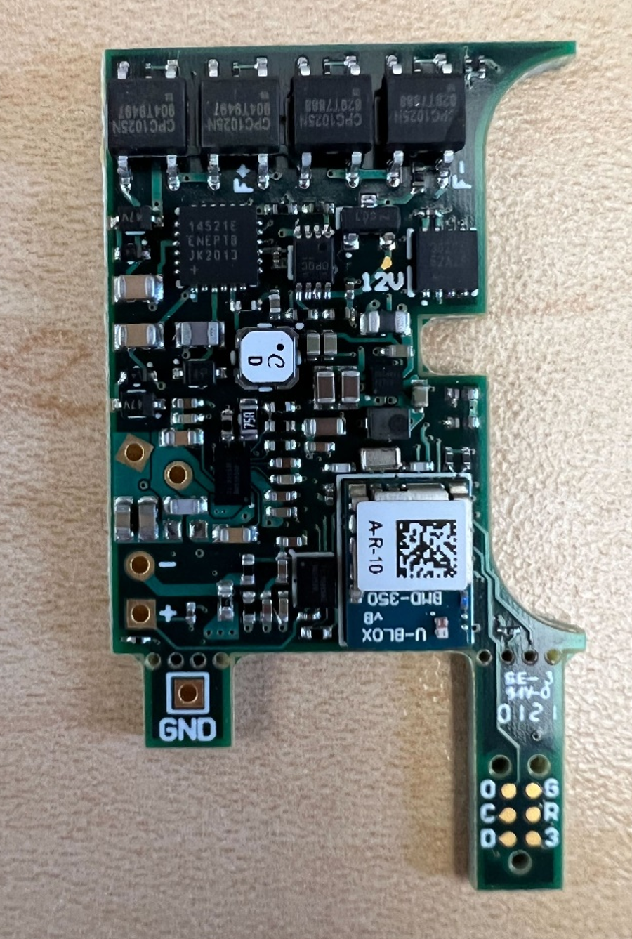 Image of redesigned PCB prior to final assembly and calibration
