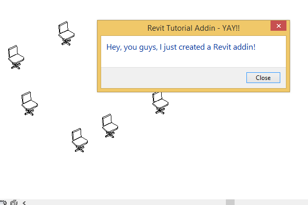 The tutorial Revit add-in is complete