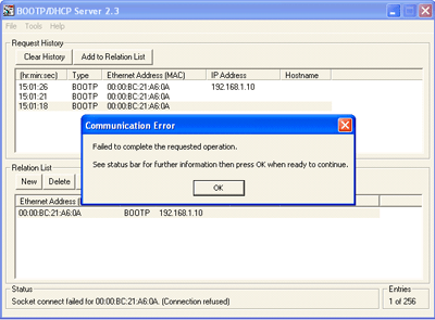 Rockwell BootP Communication Error