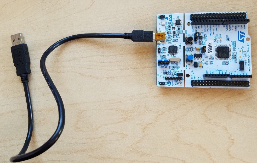 STM32 Nucleo Development Board and USB Mini B Cable